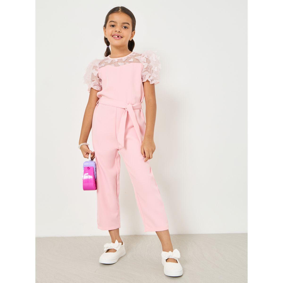 جمبسوت باكمام منفوشة وحزام-girls-clothing-rompers-image-5