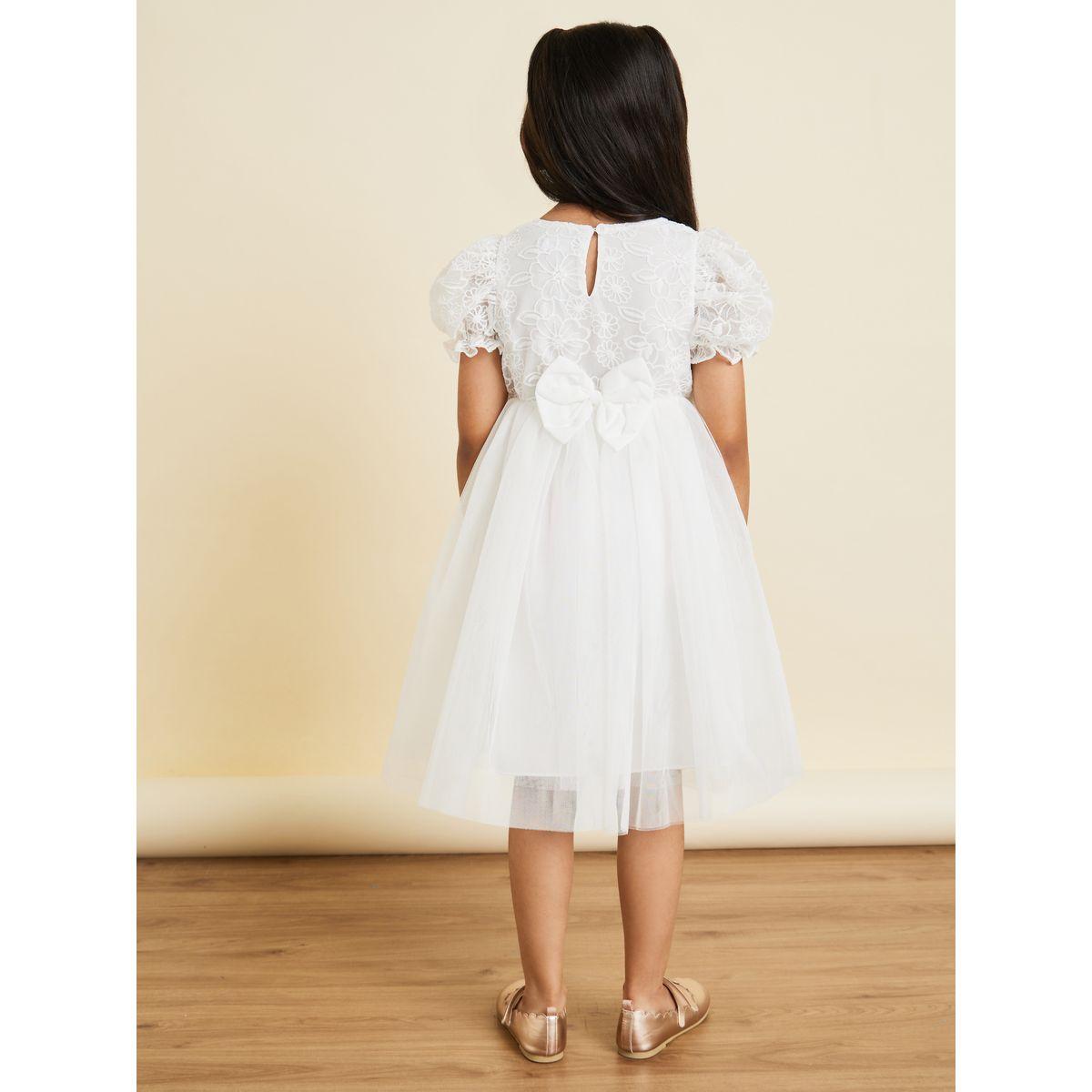 فستان باكمام منفوشة وتقاصيل دانتيل-girls-clothing-dressesandjumpsuits-image-4