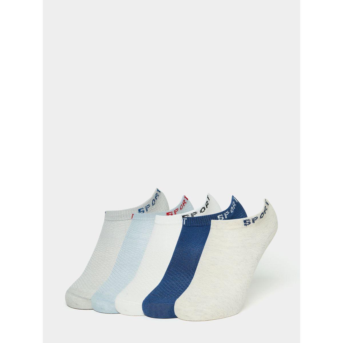 Styli Set of 5- Solid Logo Detail Ankle Socks-boys-accessories-socks-image-1