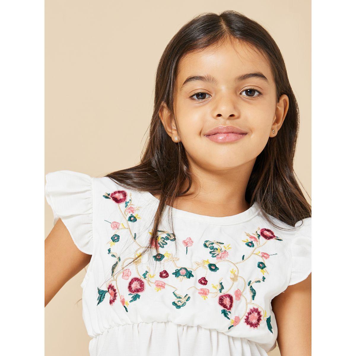 بلوزة بيبلوم مطرزة بزهور وكشكش-girls-clothing-blousesandshirts-image-4