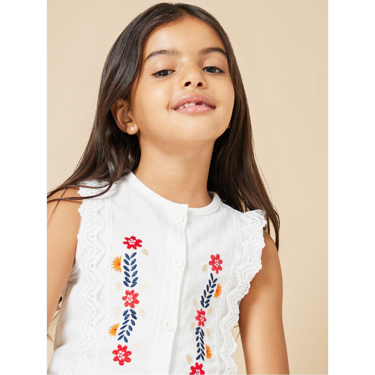 Styli Cotton Floral Embroidery Lace Trim Top-girls-clothing-blousesandshirts-image-4