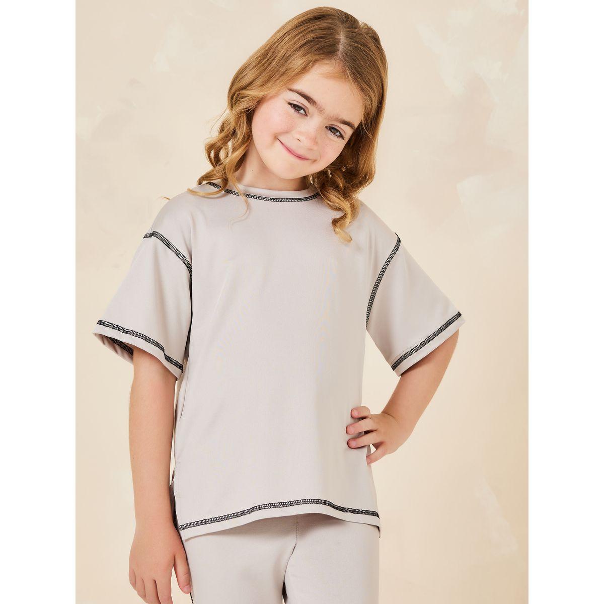 Styli Elevate Contrats Overlock Oversized T-Shirt & Slit Pants Set-girls-clothing-setsandcoords-image-2