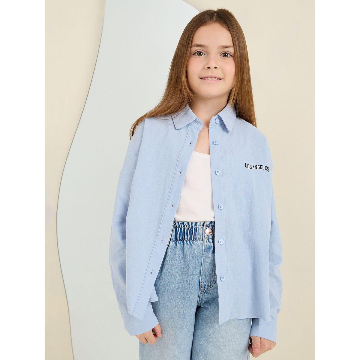 Styli Elevate Back Graphic Print Cotton Oversized Shirt-girls-clothing-blousesandshirts-image-1