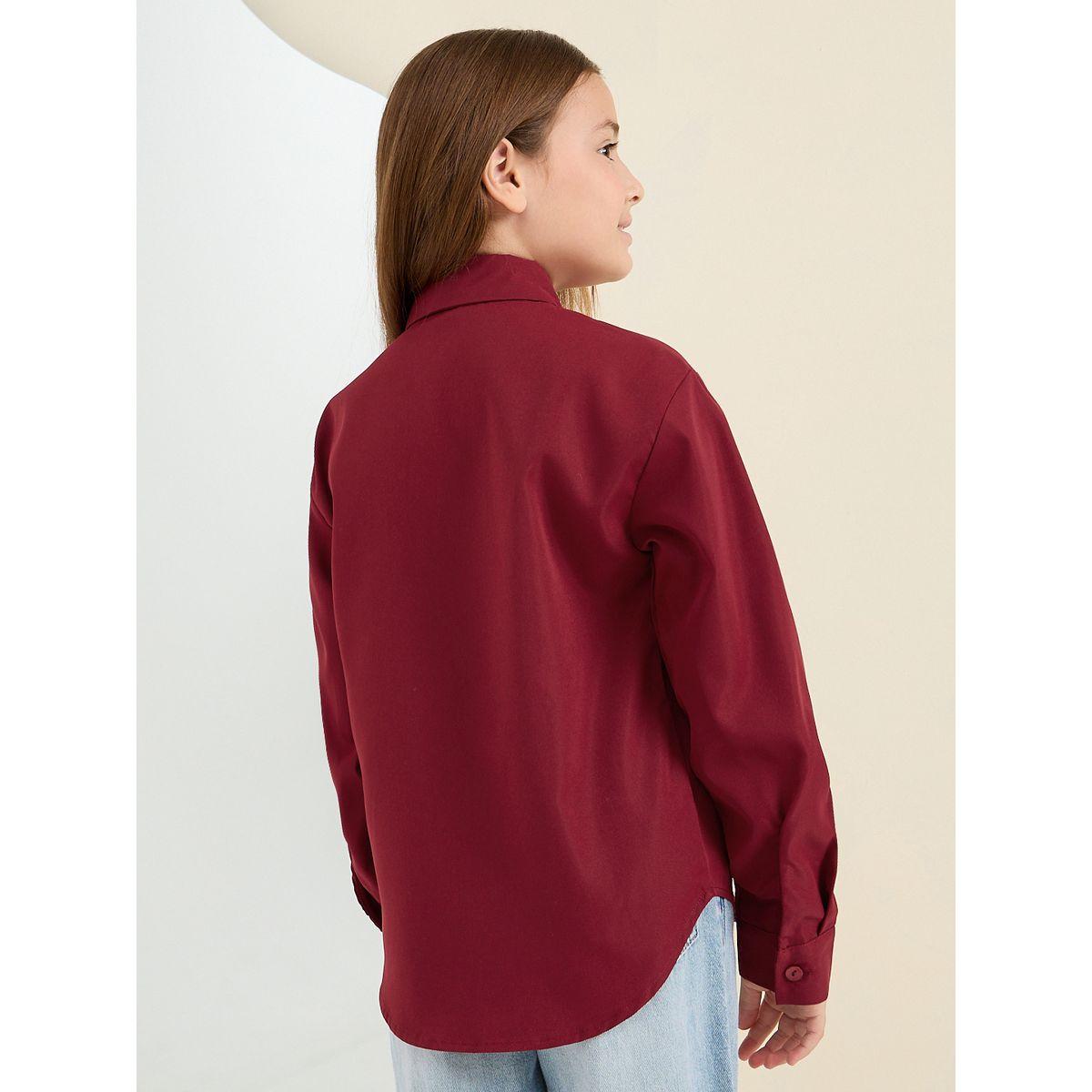 Styli Elevate Applique Badge Detail Oversized Shirt-girls-clothing-blousesandshirts-image-5