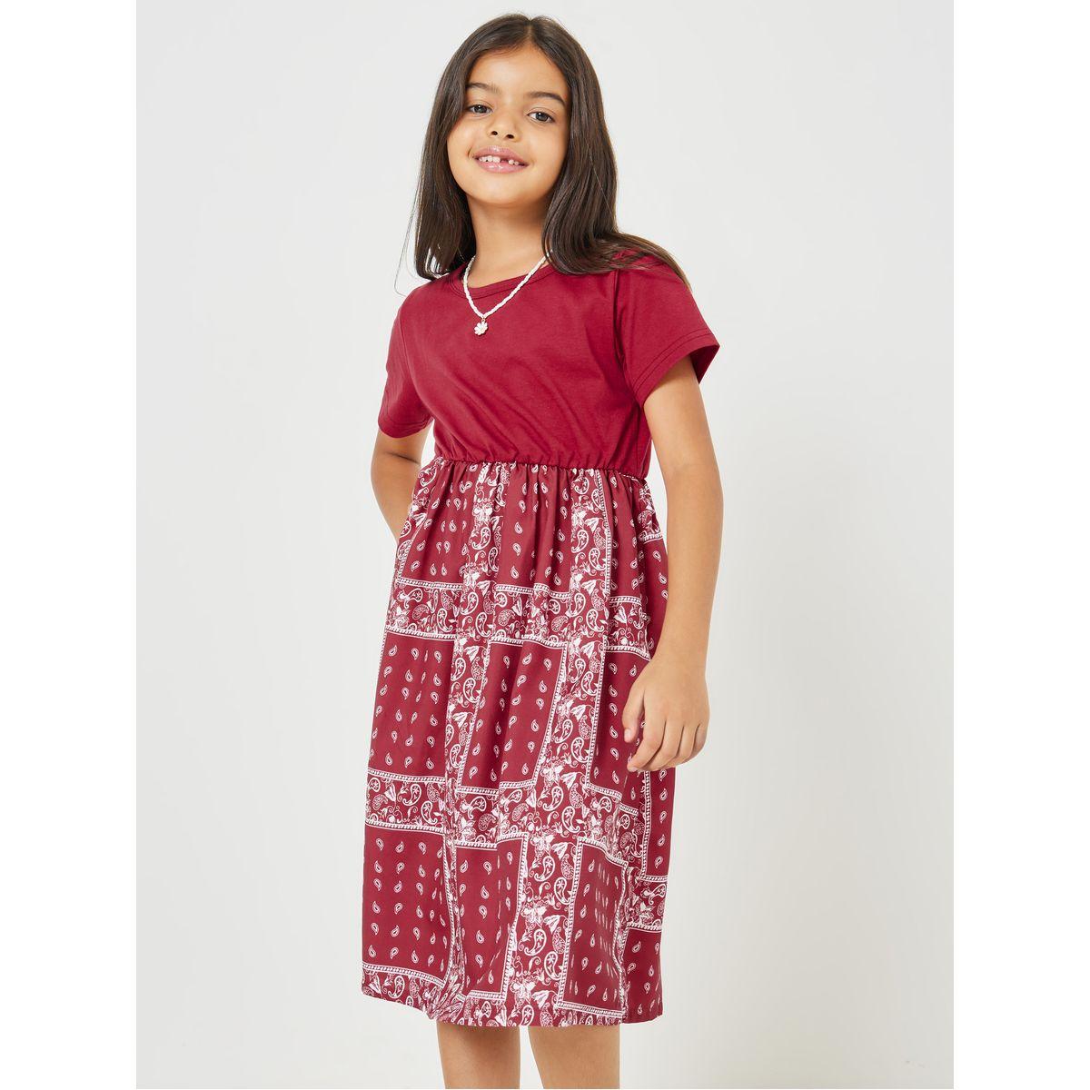 Styli Paisley Print Round Neck Dress-girls-clothing-dressesandjumpsuits-image-1