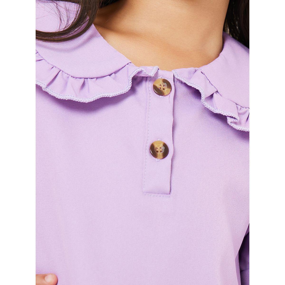 Styli Peter Pan Collar Pleated Hem Dress-girls-clothing-dressesandjumpsuits-image-3