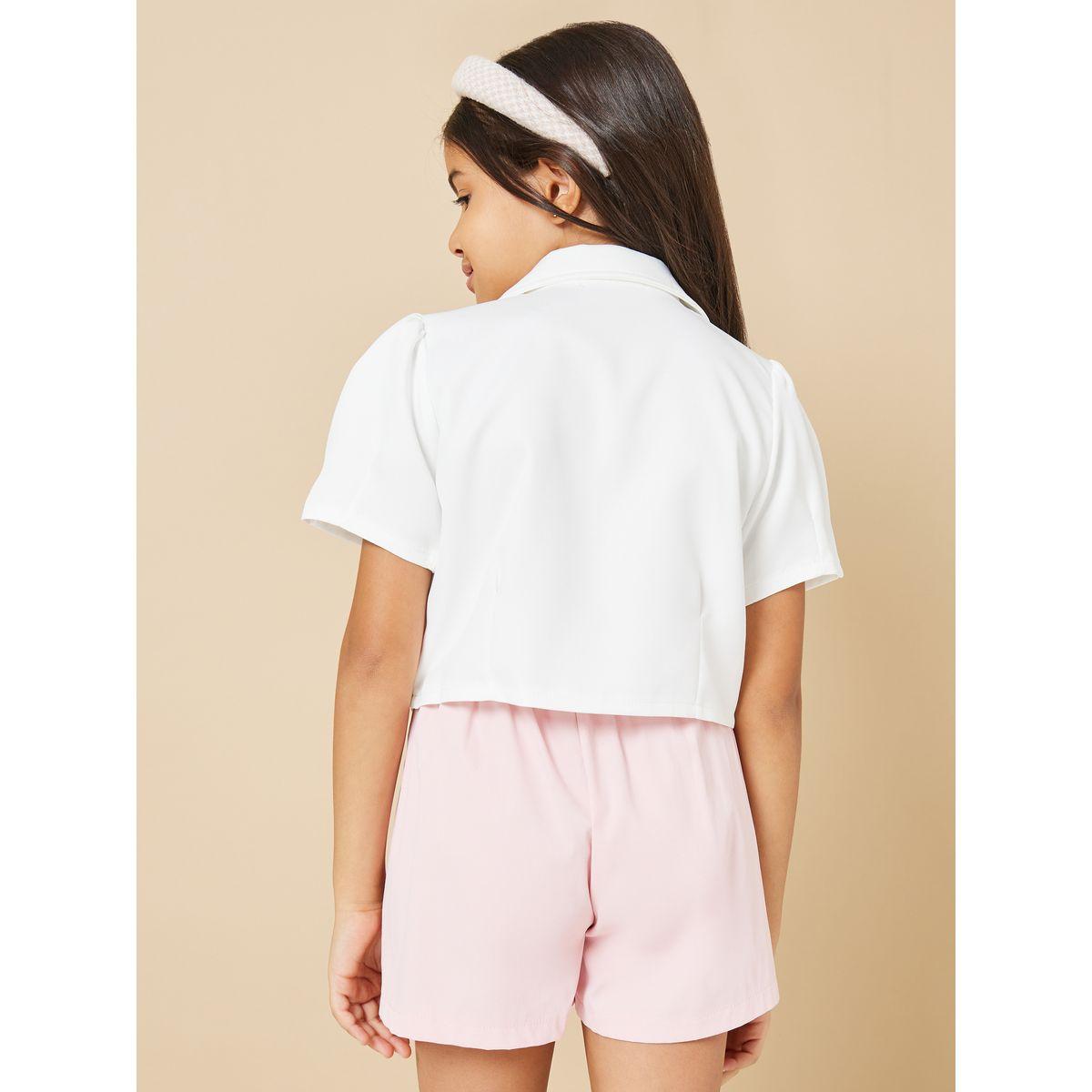 Styli Lapel Collar Button Front Shirt-girls-clothing-blousesandshirts-image-4
