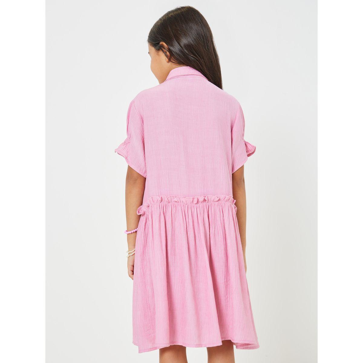 فستان بطول الركبة ومزين بكشكش-girls-clothing-dressesandjumpsuits-image-4