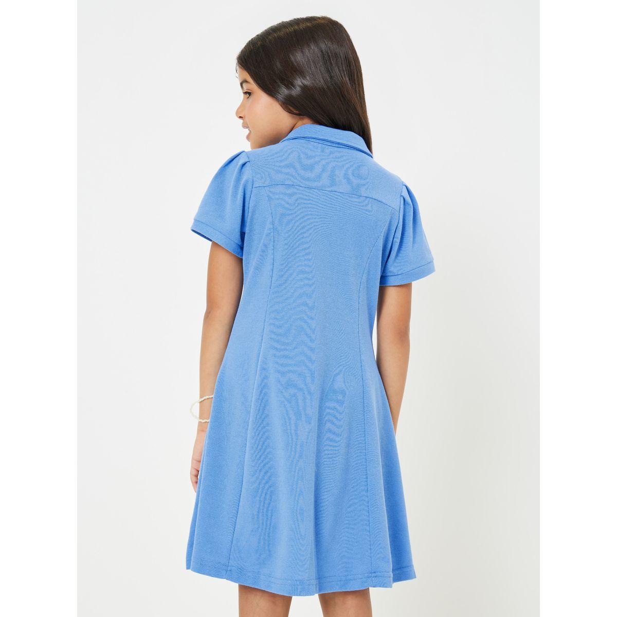 فستان بياقة بولو وكسرات-girls-clothing-dressesandjumpsuits-image-4