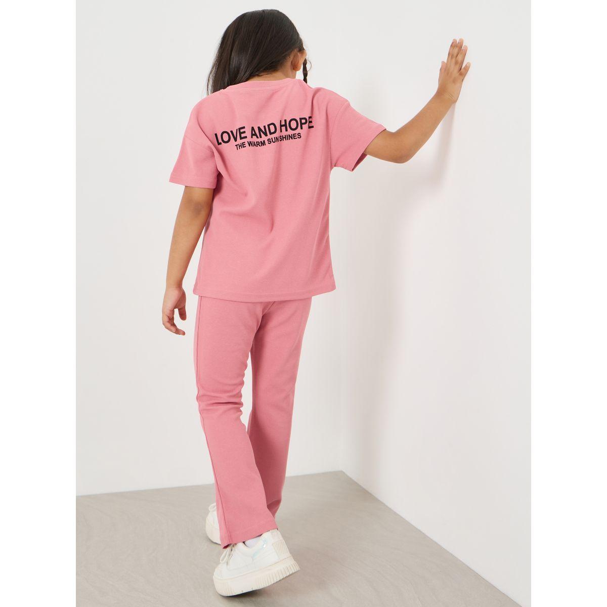 طقم من ( بنطال + تيشيرت )-girls-clothing-setsandcoords-image-6