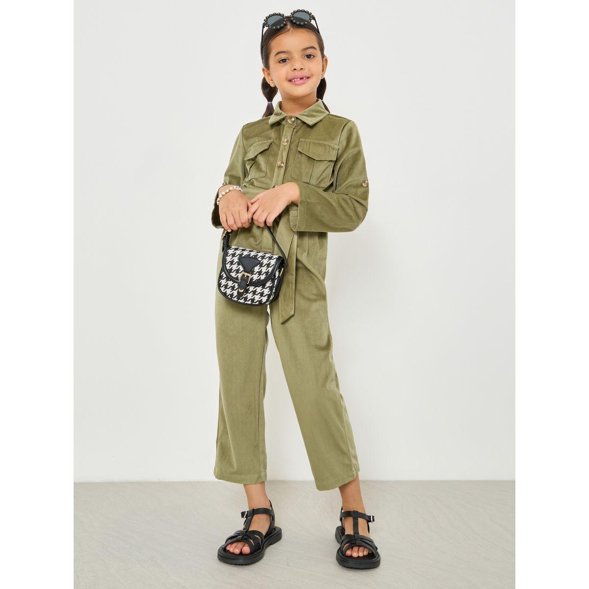 جمبسوت بجيوب وأزرار مع أربطة-girls-clothing-rompers-image-1