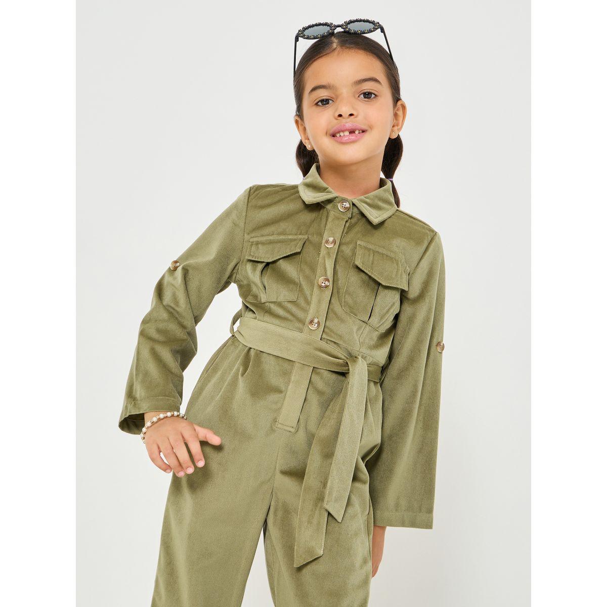 Styli Button & Pocket Front Belted Jumpsuit-girls-clothing-rompers-image-2