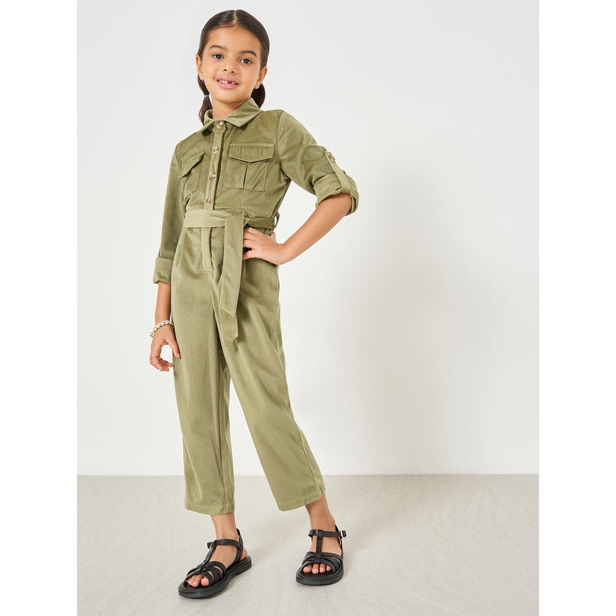 Styli Button & Pocket Front Belted Jumpsuit-girls-clothing-rompers-image-5