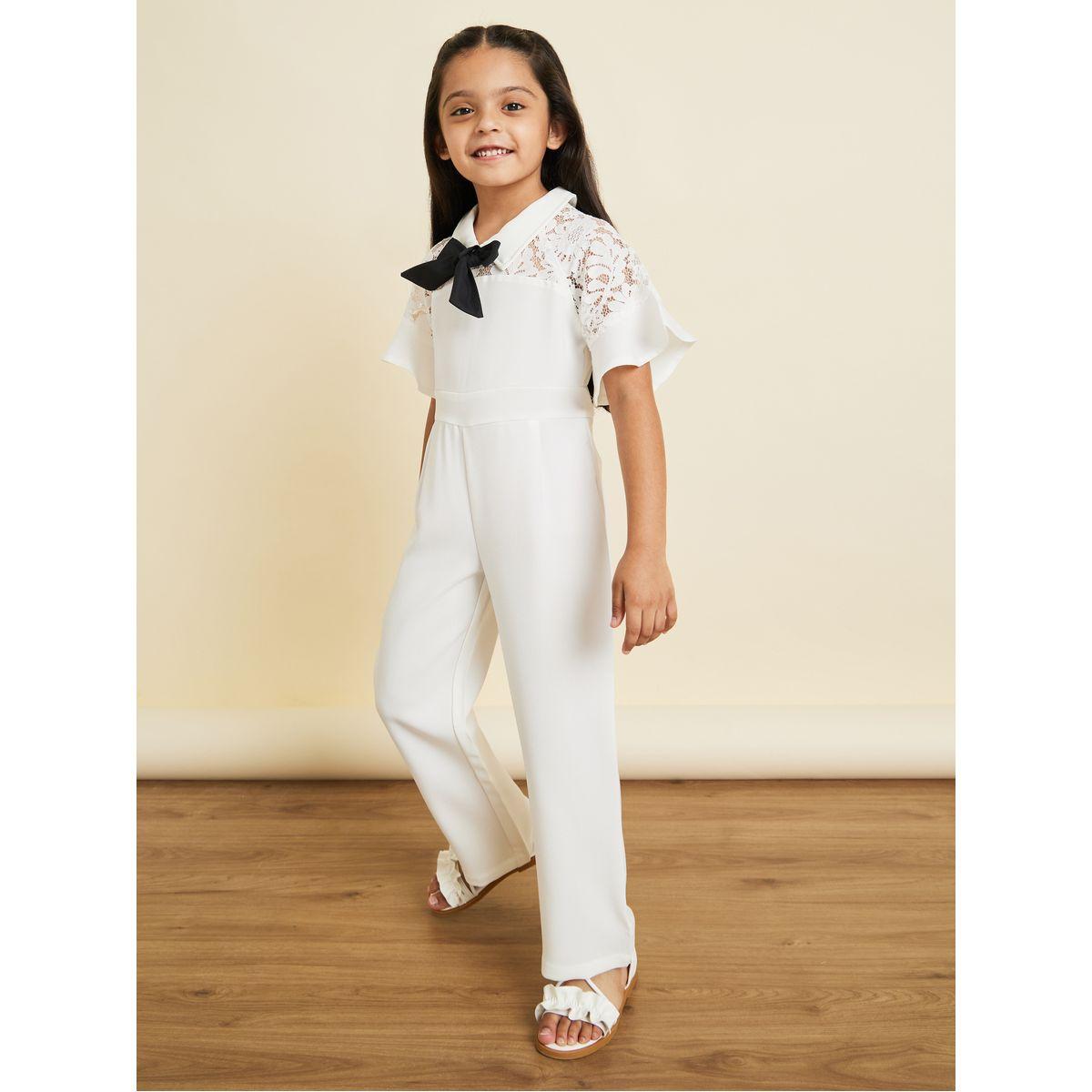 Styli Lace Detail Tie Neck Jumpsuit-girls-clothing-rompers-image-1