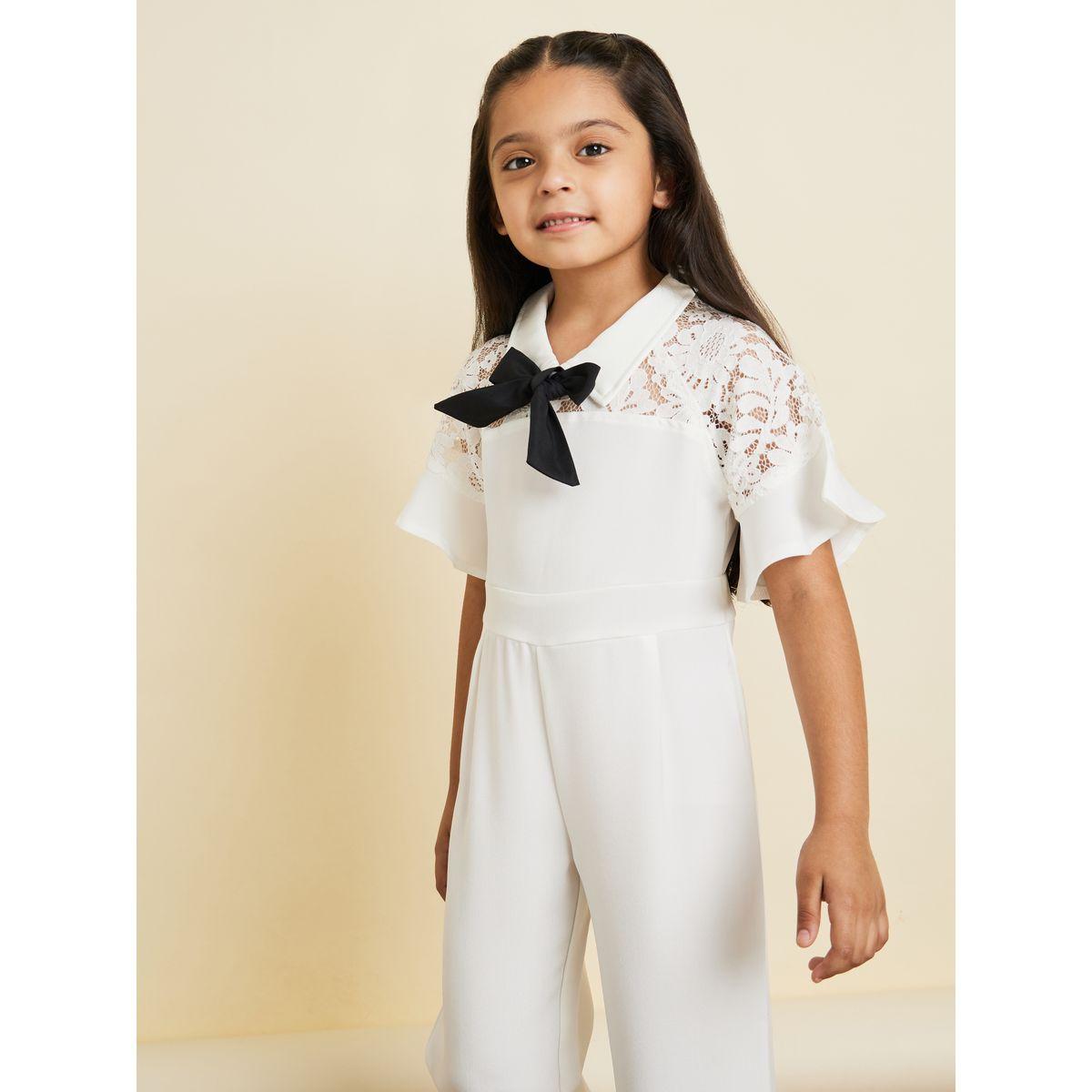 Styli Lace Detail Tie Neck Jumpsuit-girls-clothing-rompers-image-2
