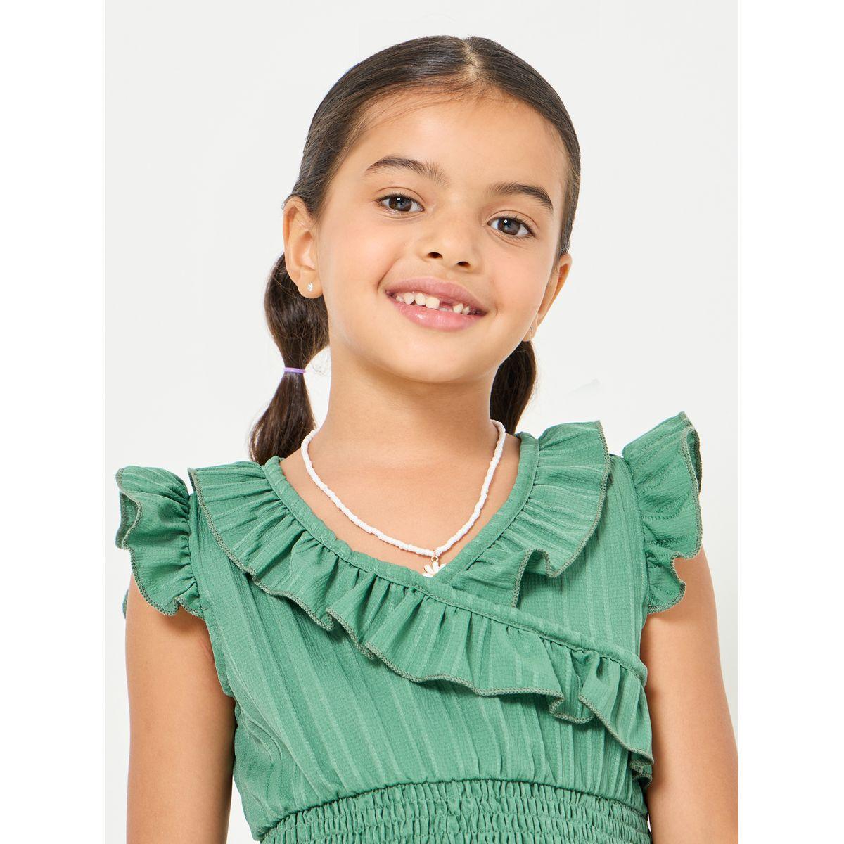 Styli Ruffle Trim Textured Dress-girls-clothing-dressesandjumpsuits-image-3