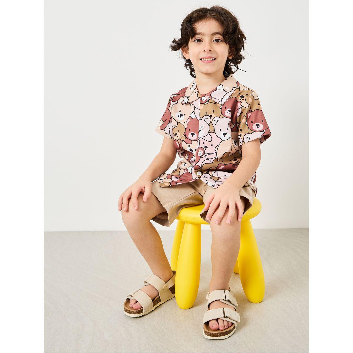 Styli Tear Graphic Print Regular Fit Shirt-boys-clothing-shirts-image-1