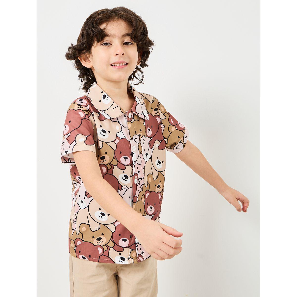 Styli Tear Graphic Print Regular Fit Shirt-boys-clothing-shirts-image-3