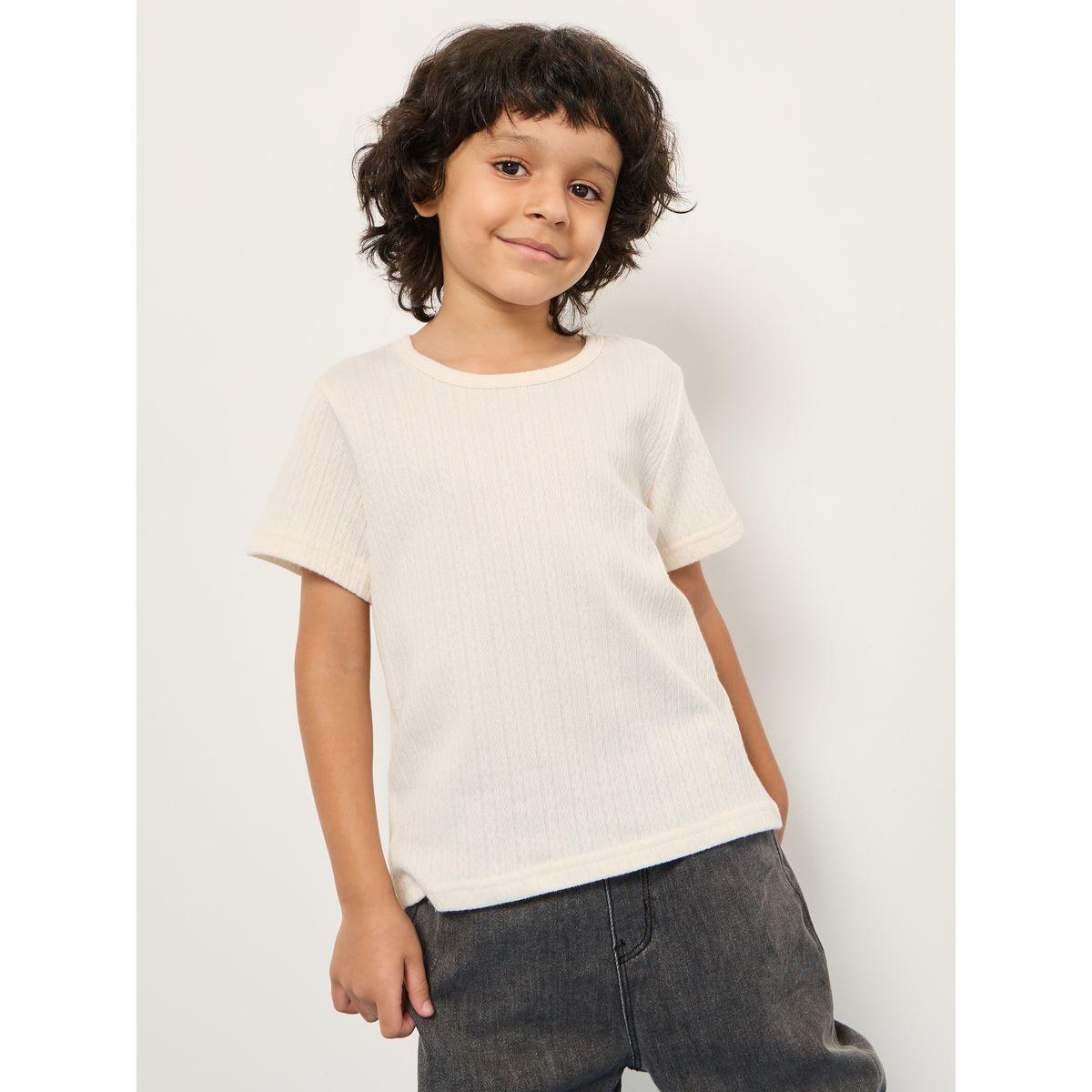 Styli Textured Round Neck T-Shirt-boys-clothing-tshirtsandpolos-image-2