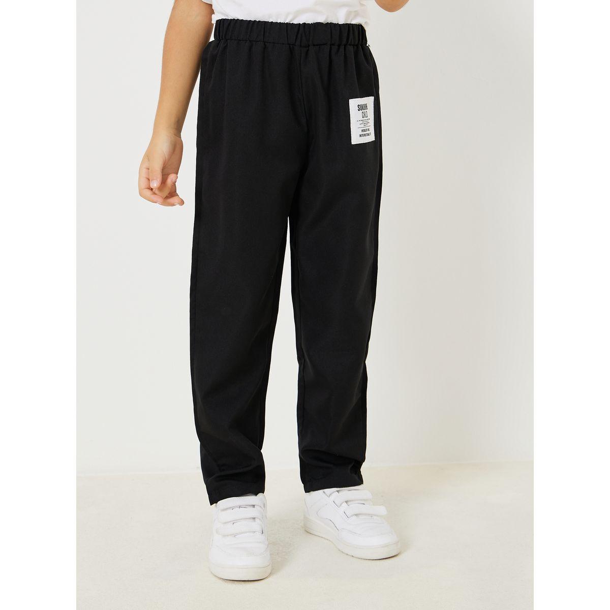 Styli Patch Detail Solid Jogger-boys-clothing-bottoms-joggersandtrackpants-image-1