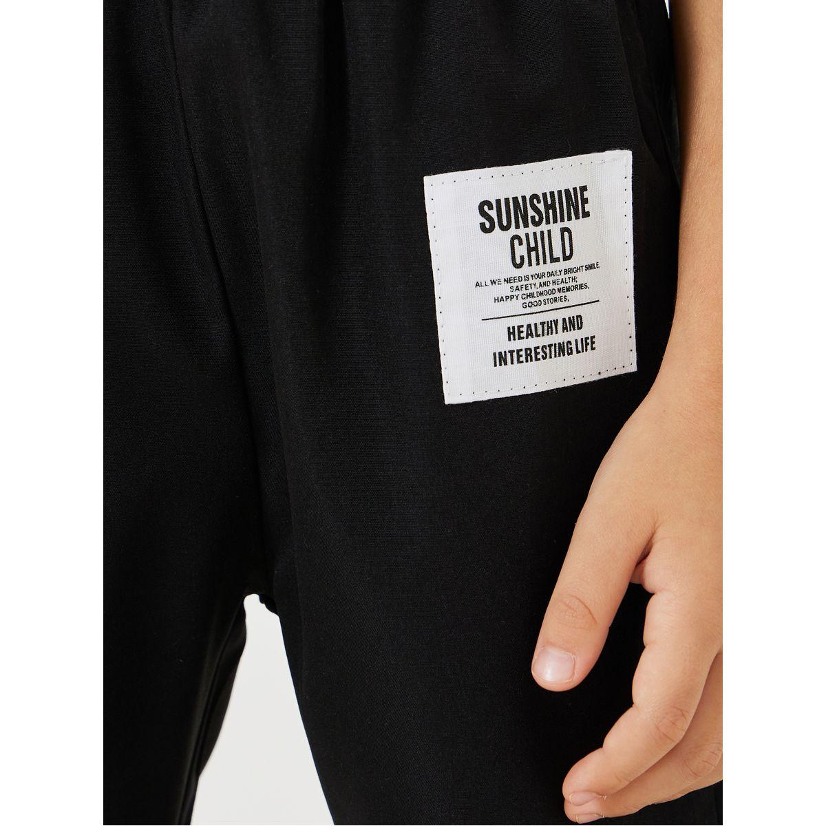 Styli Patch Detail Solid Jogger-boys-clothing-bottoms-joggersandtrackpants-image-3