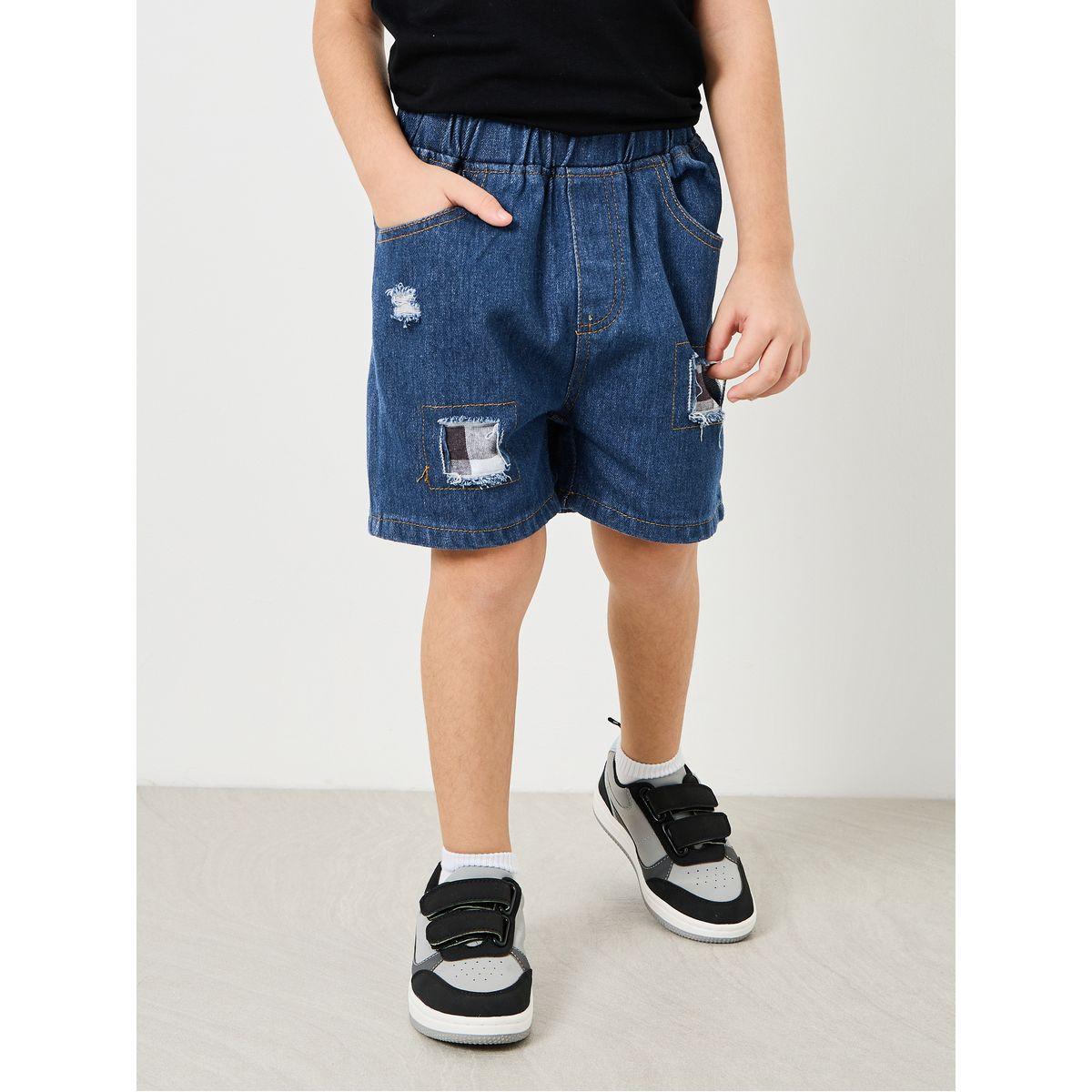 طقم من ( شورت دنيم + تيشيرت )-boys-clothing-setsandcoords-image-3