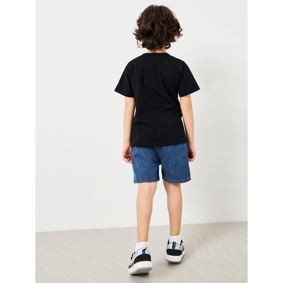 طقم من ( شورت دنيم + تيشيرت )-boys-clothing-setsandcoords-image-5