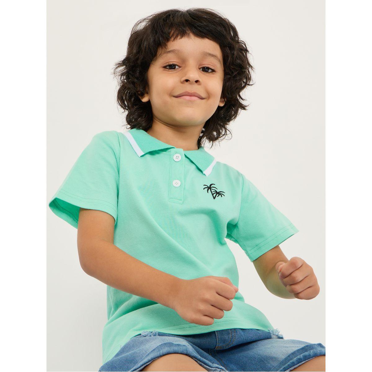 طقم من ( شورت دنيم + تيشيرت بولو )-boys-clothing-setsandcoords-image-1