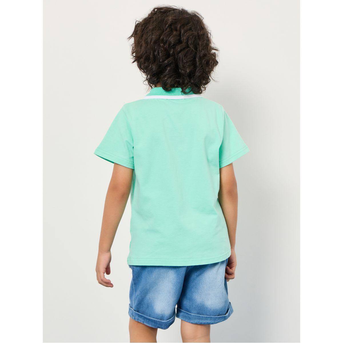 Styli Embroidered Polo T-Shirt & Denim Shorts Set-boys-clothing-setsandcoords-image-6