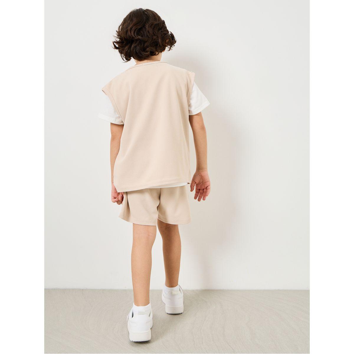 Styli Flap Pocket Vest with T-shirt & Shorts Set-boys-clothing-setsandcoords-image-5