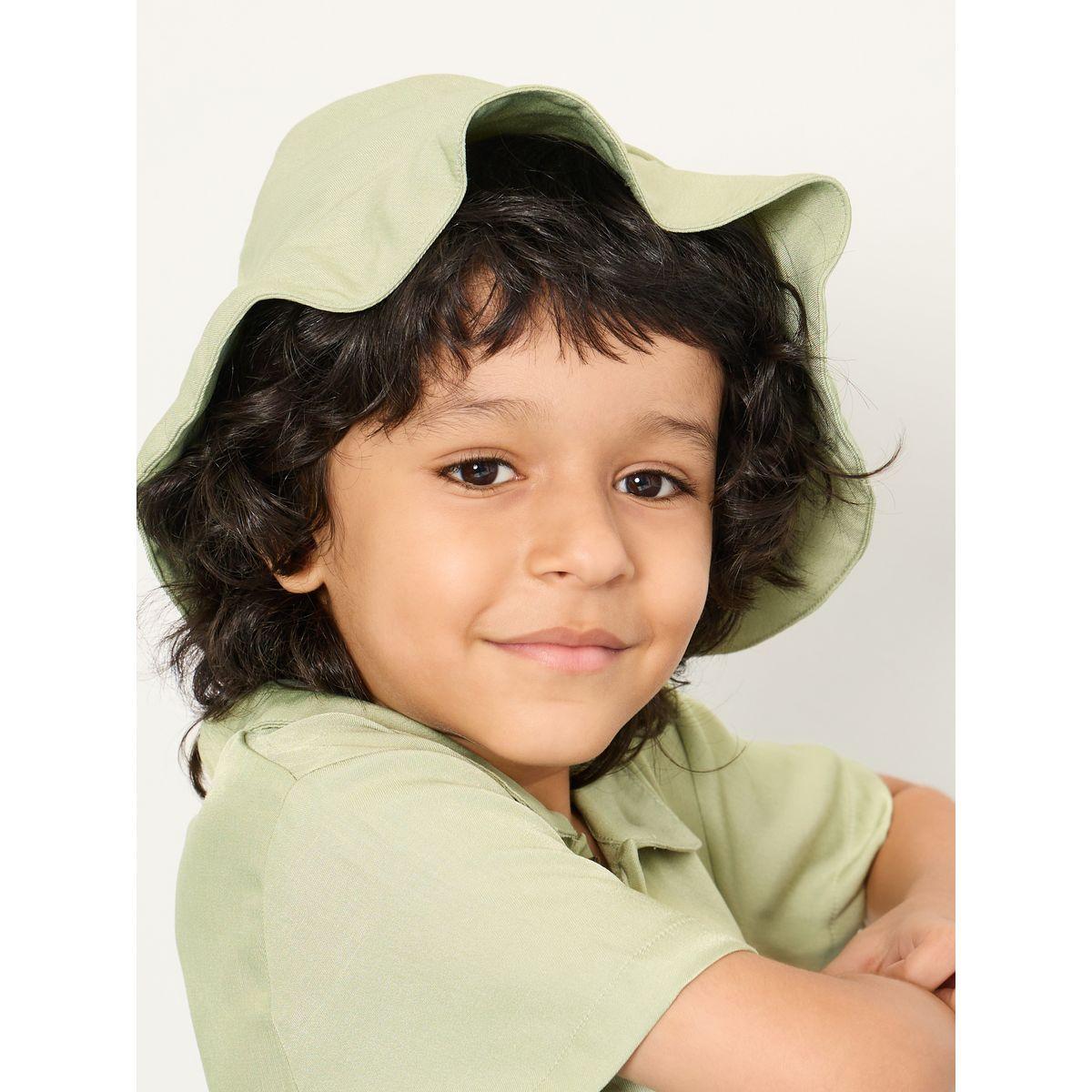 Styli Set of 3 - Button Placket Shirt, Shorts & Hat-boys-clothing-setsandcoords-image-4