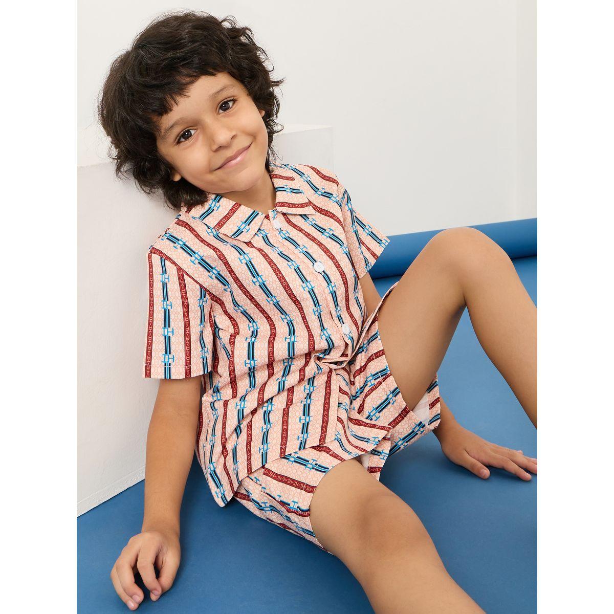 مجموعة من 3 ( شورت + تيشيرت + قميص )-boys-clothing-setsandcoords-image-1