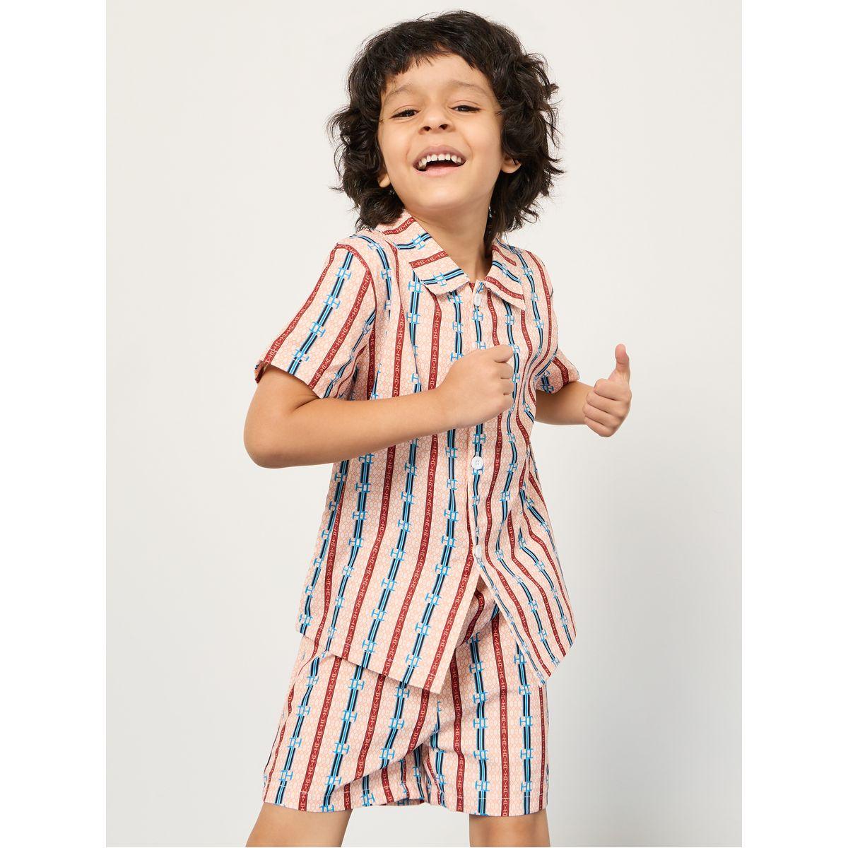 مجموعة من 3 ( شورت + تيشيرت + قميص )-boys-clothing-setsandcoords-image-3