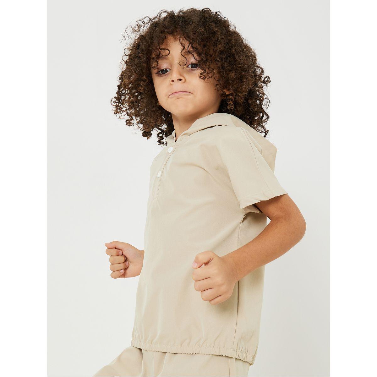 Styli Button Placket Hooded Top & Pants Set-boys-clothing-setsandcoords-image-3