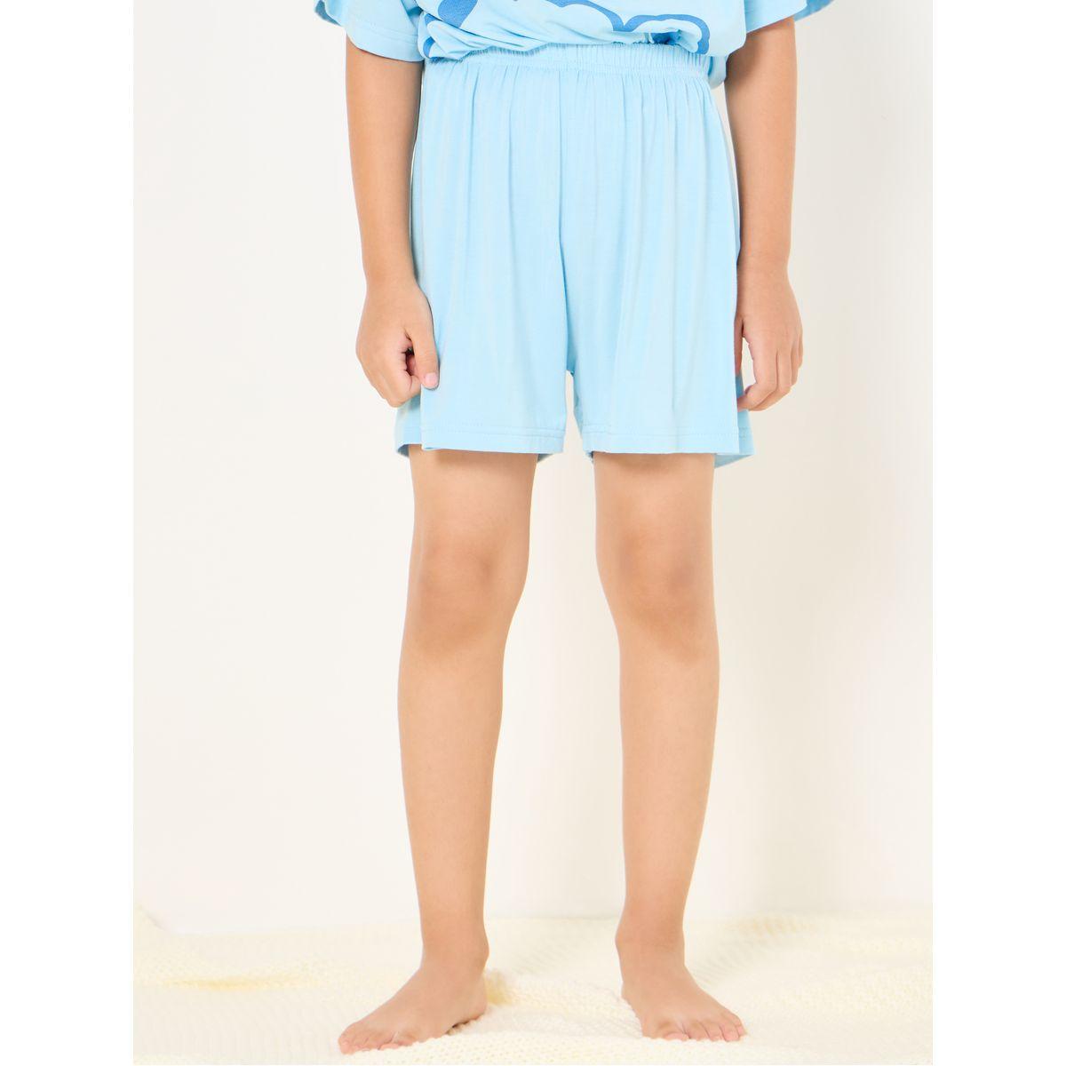 Styli Bear Graphic T-Shirt & Shorts Set-boys-clothing-nightwear-image-3