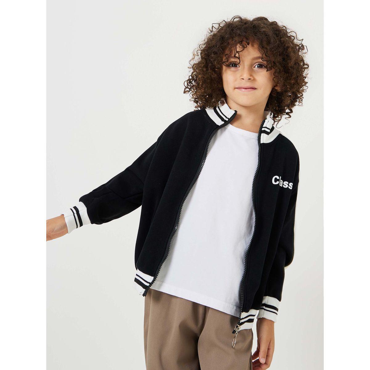 Styli Slogan Back Print Full Zip Jacket-boys-clothing-jacketsandcoats-image-2