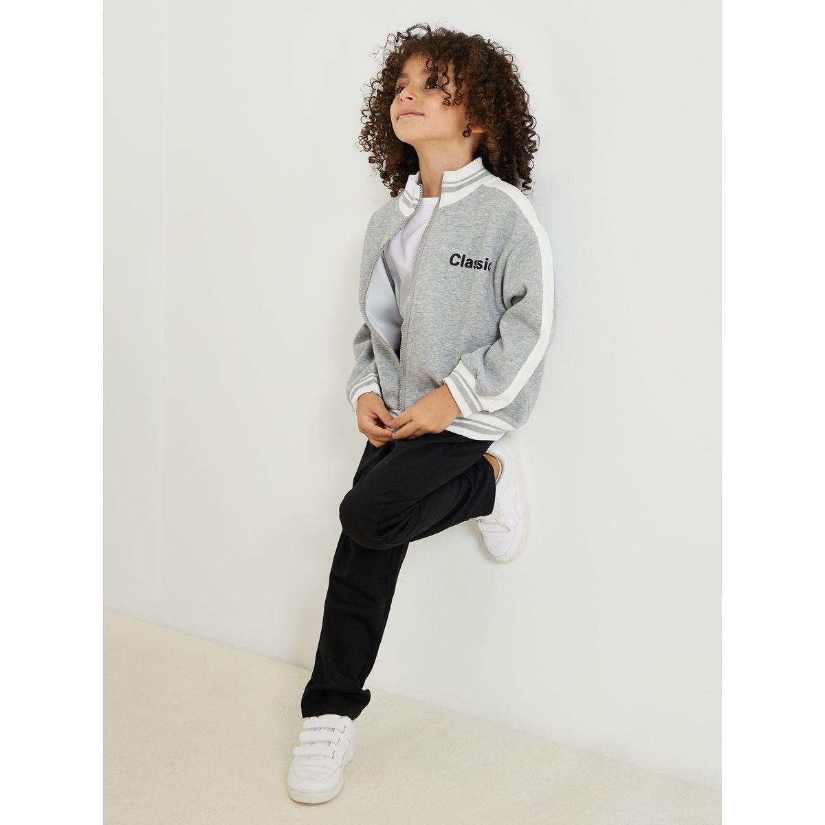 Styli Slogan Back Print Full Zip Jacket-boys-clothing-jacketsandcoats-image-1