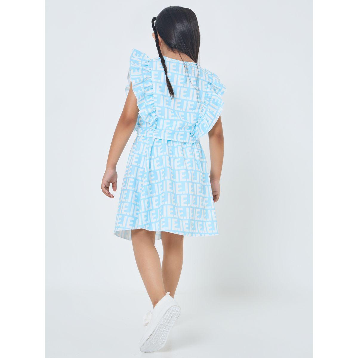 Styli Printed Ruffle Sleeve Top & Skirt Set-girls-clothing-setsandcoords-image-5