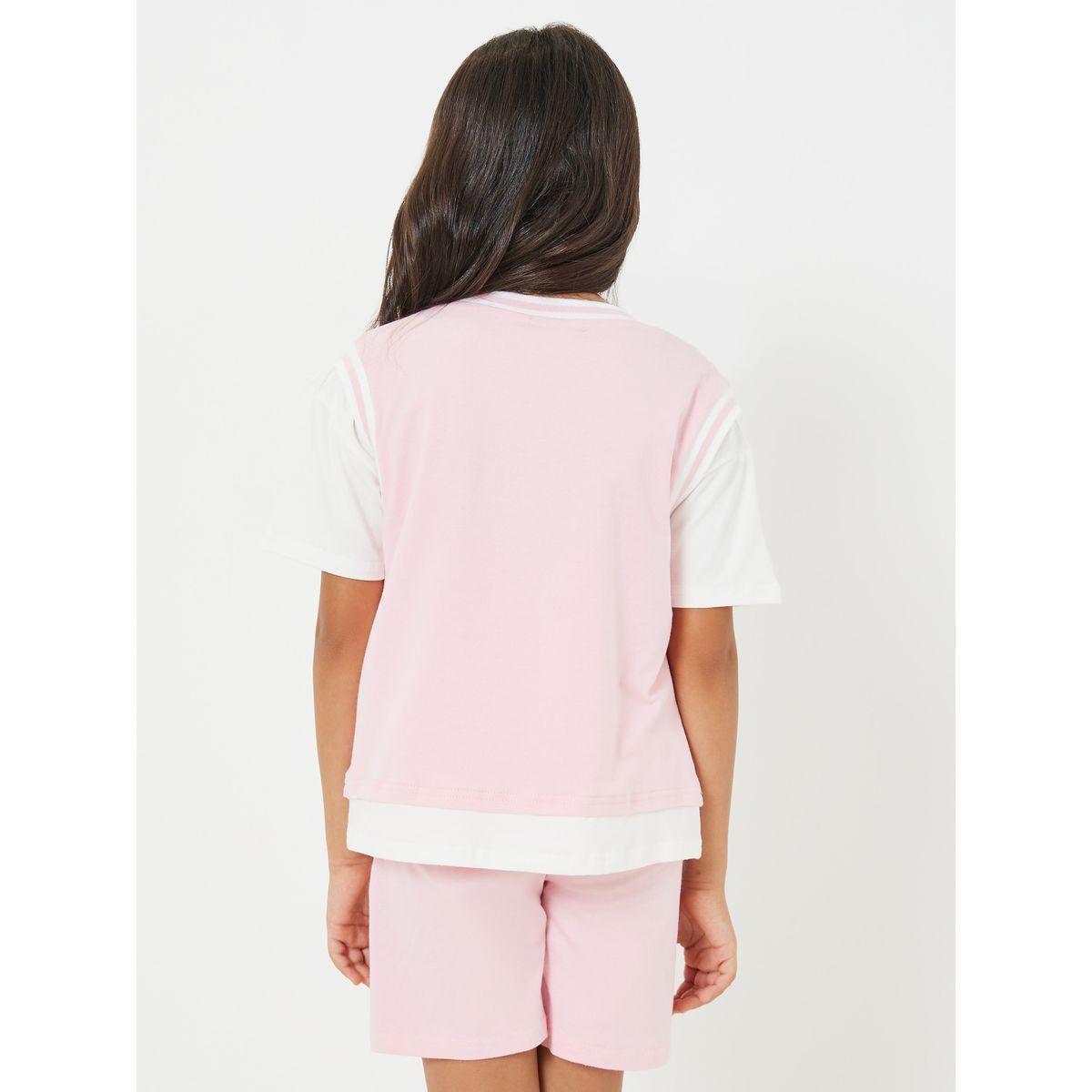 طقم بيجاما من ( تيشيرت + شورت )-girls-clothing-setsandcoords-image-3