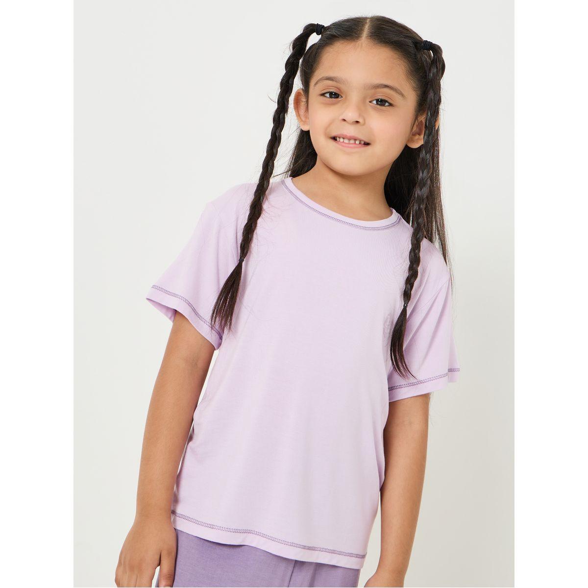 Styli Stitch Detail T-shirt & Pyjama Set-girls-clothing-nightwear-image-3