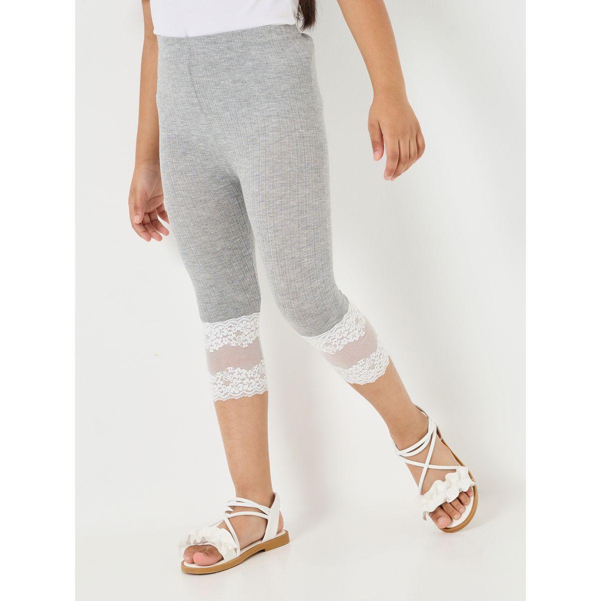 Styli Contrast Lace Trim Ribbed Knit Crop Legging-girls-clothing-bottoms-leggings-image-2