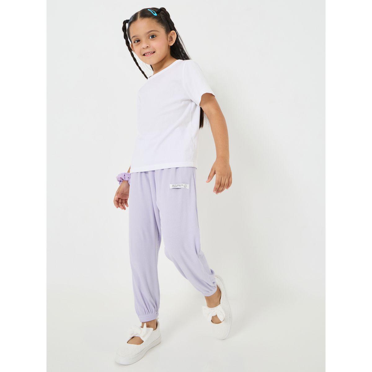 جوغر محبوك بنمط مضلع-girls-clothing-bottoms-joggersandtrackpants-image-1