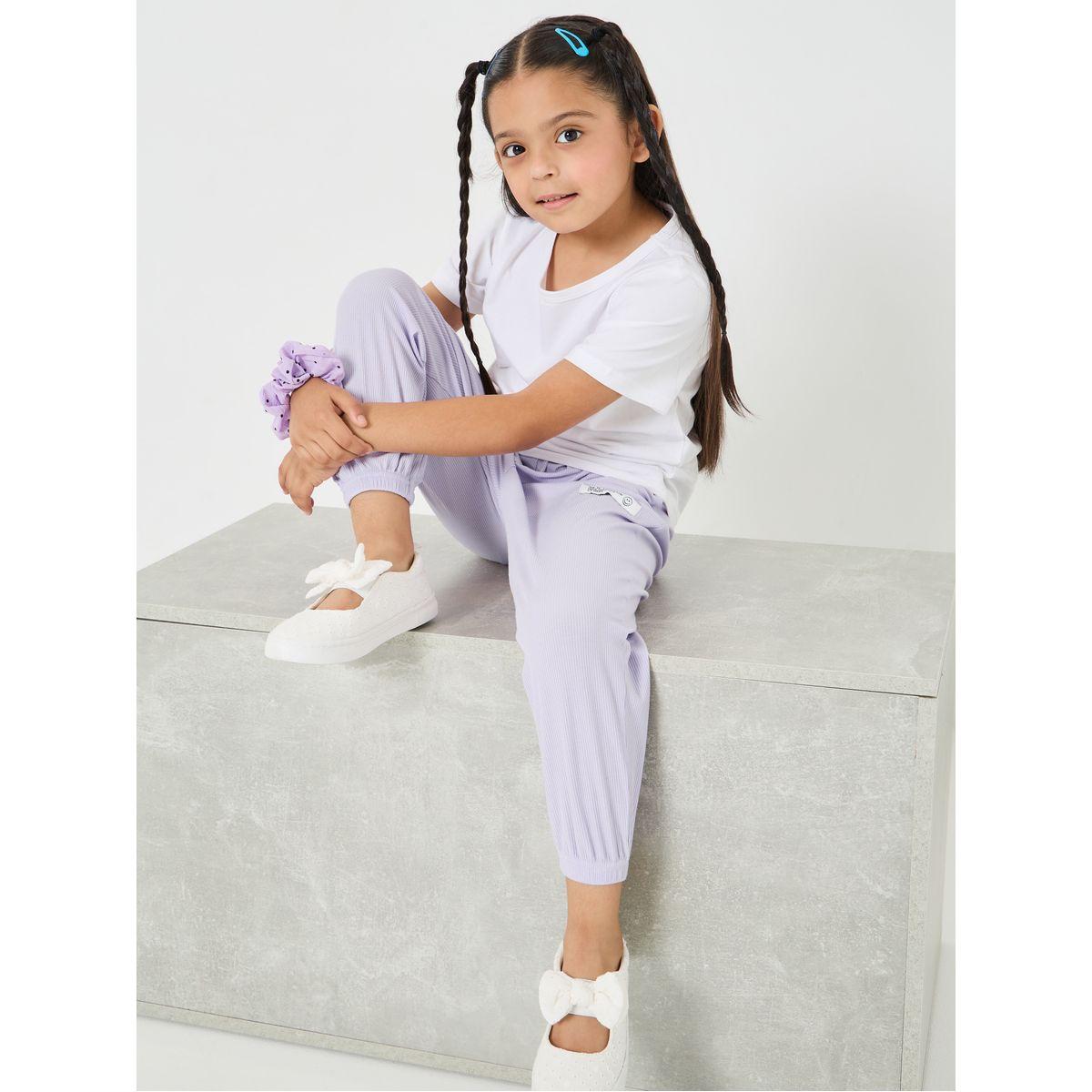Styli Patch Detail Ribbed Knit Jogger-girls-clothing-bottoms-joggersandtrackpants-image-3