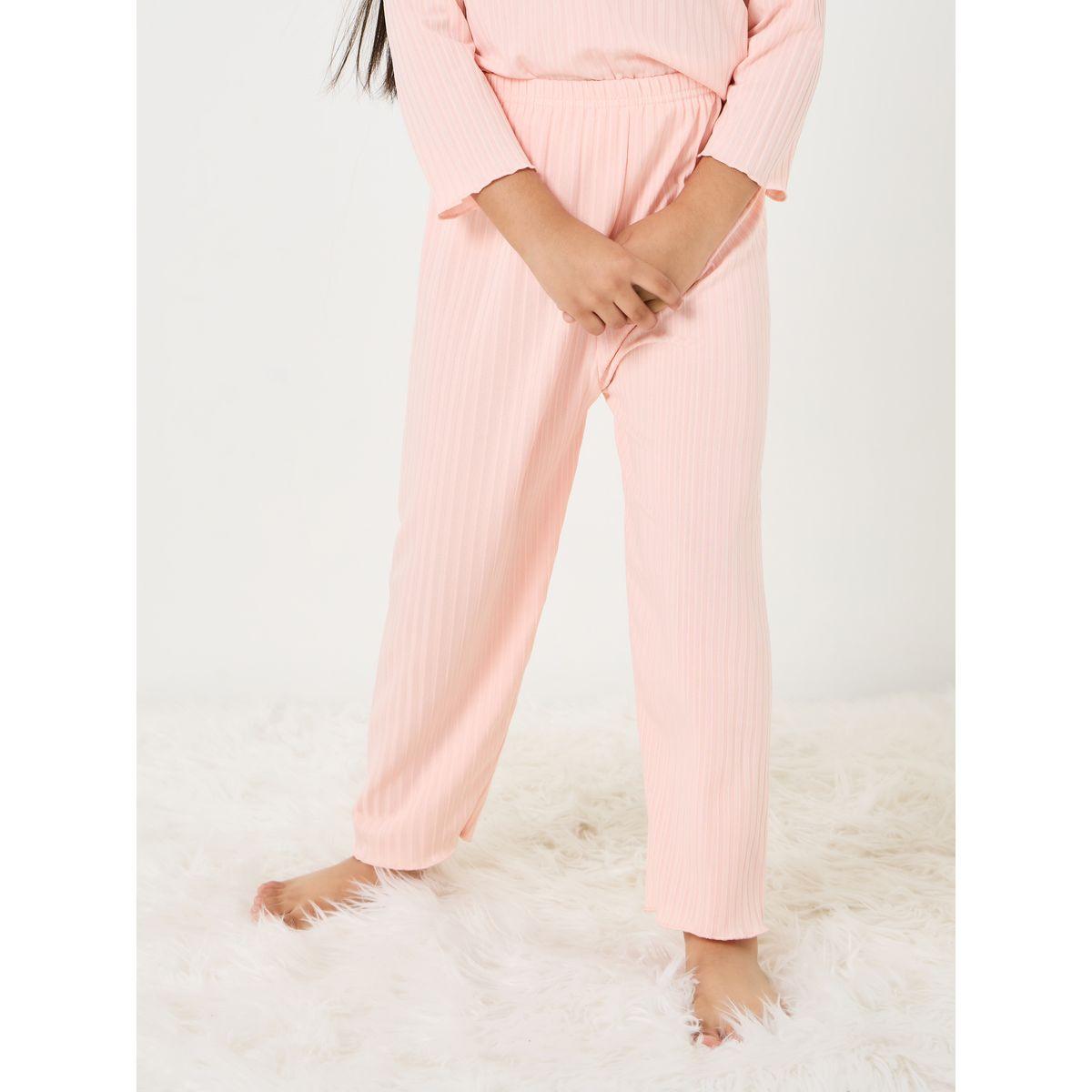 Styli 3/4 Sleeves Ribbed Knit T-shirt & Pyjama Set-girls-clothing-nightwear-image-5