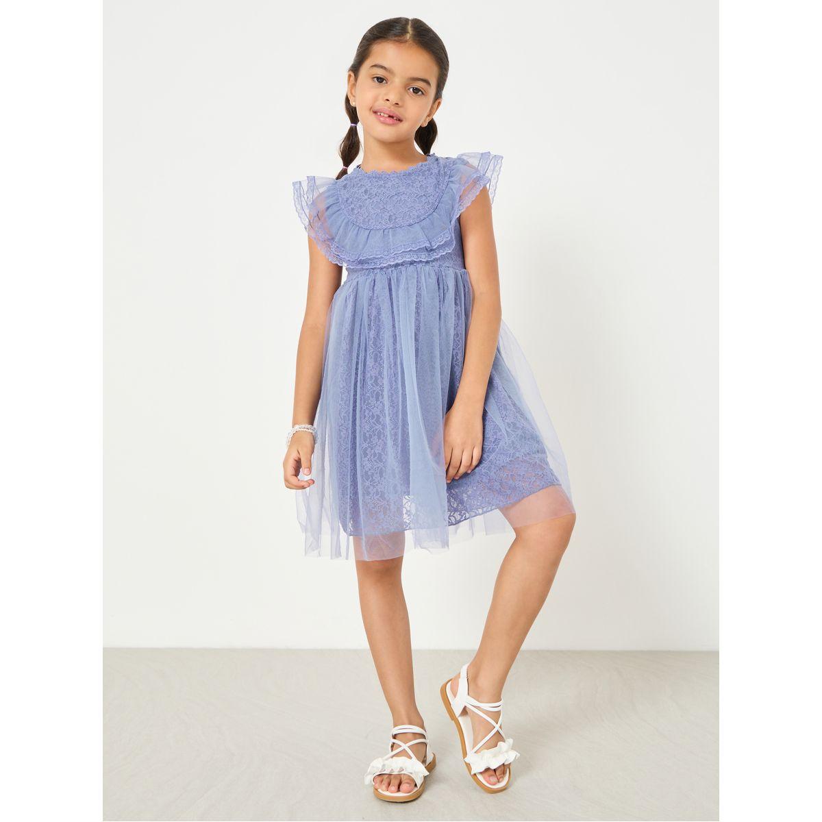 فستان بتداخلات شبكية ودانتيل-girls-clothing-dressesandjumpsuits-image-1
