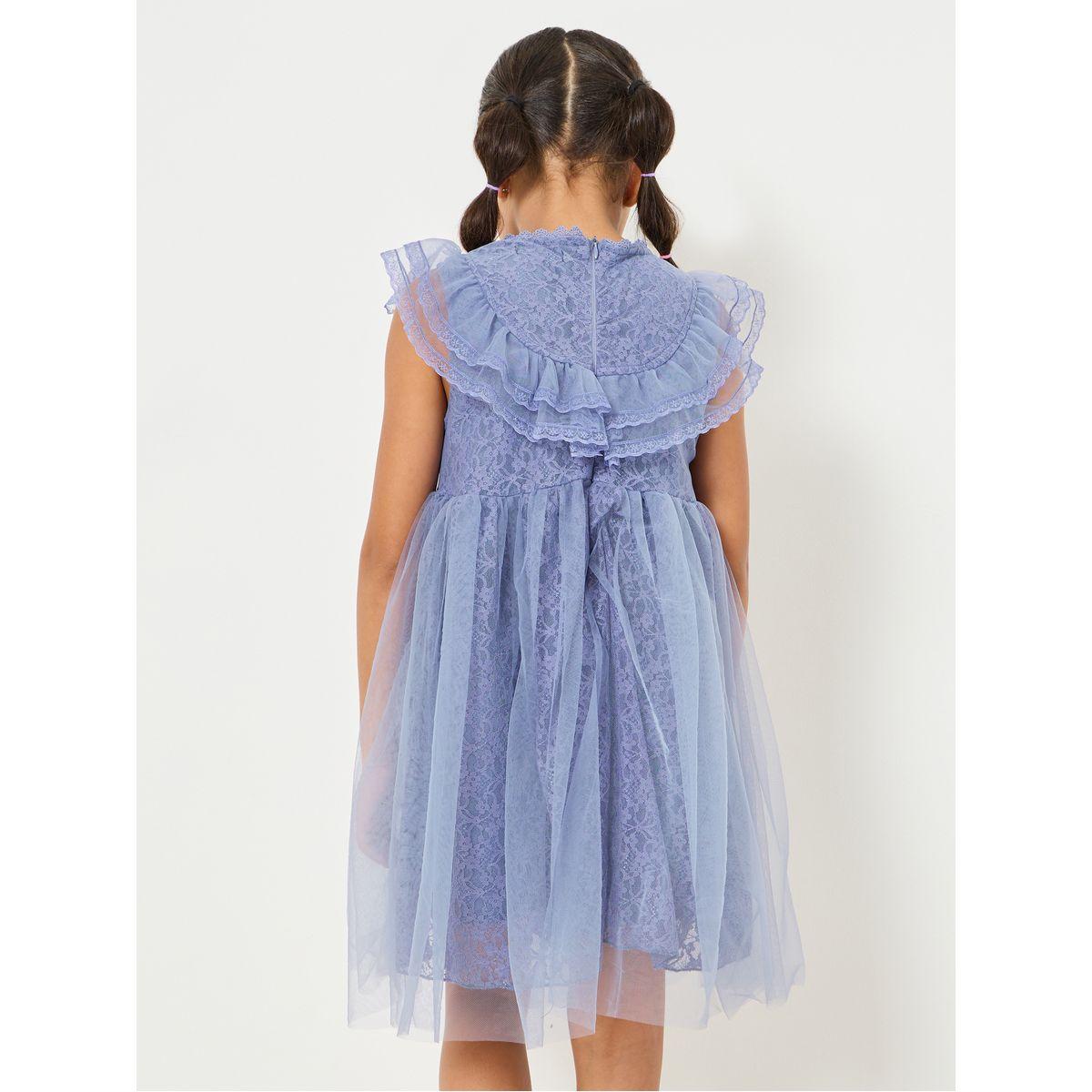 Styli Lace Mesh Overlay Dress-girls-clothing-dressesandjumpsuits-image-4