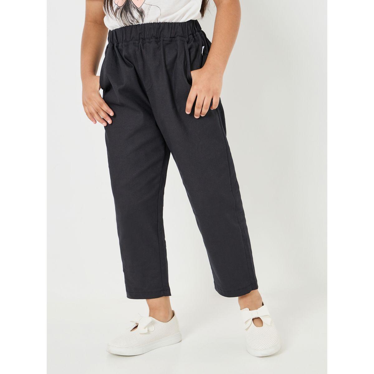 Styli High Rise Elastic Waistband Cotton Pant-girls-clothing-bottoms-trousers-image-2