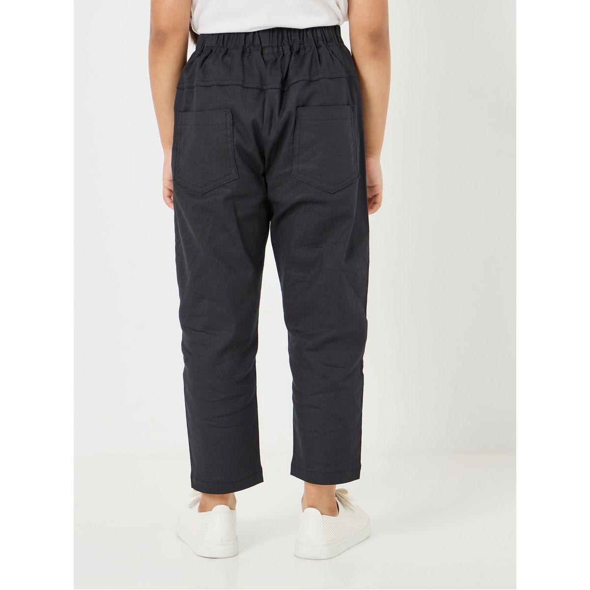 Styli High Rise Elastic Waistband Cotton Pant-girls-clothing-bottoms-trousers-image-5