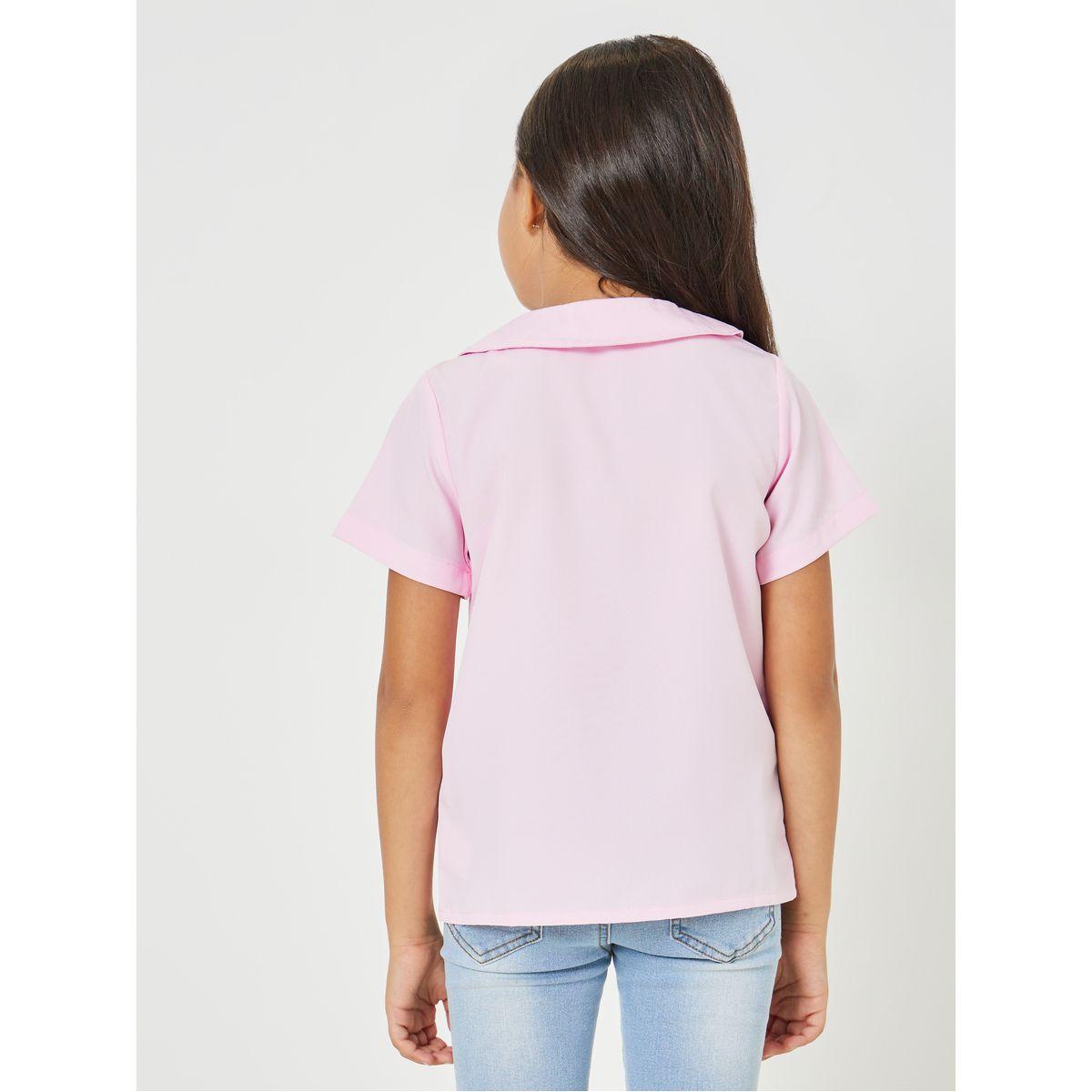 Styli Peter Pan Collar Button Placket Shirts-girls-clothing-blousesandshirts-image-4