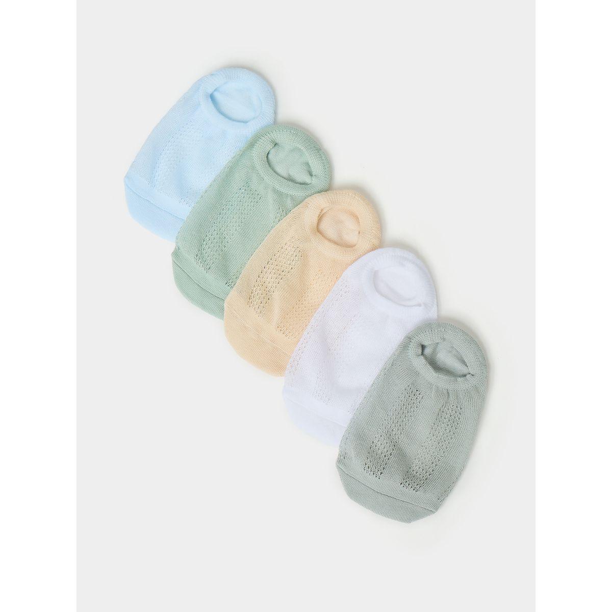 Styli Pack of 5- Solid Ankle Length Socks -girls-accessories-socks-image-1